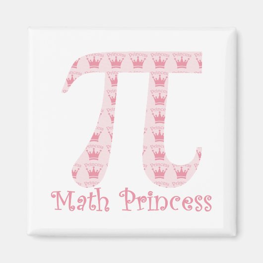 Wiskunde Princess Pi Magneet (Voorkant)