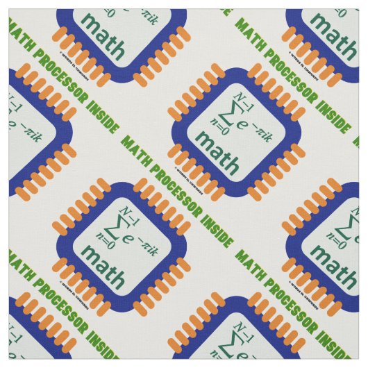 Wiskunde processor in halfgeleider-chipvergelijkin stof (Swatch)