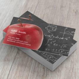 Wiskunde Professionele rode Apple & Chalkboard Visitekaartje