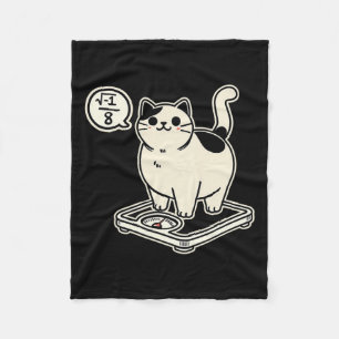 Wiskunde Pun Cat I Overate Ik Over 8 Grappige Wisk Fleece Deken
