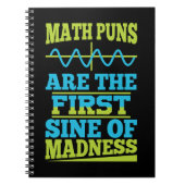 Wiskunde Pun First SINE of Madness Notitieboek (Voorkant)
