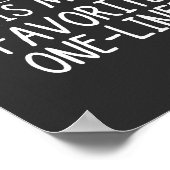 Wiskunde Pun One-Liner. Lijnvergelijking. Ik hou v Poster (Hoek)