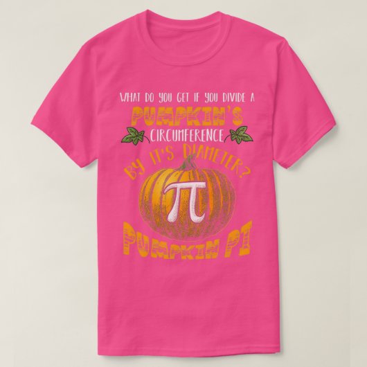 Wiskunde Pun Pumpkin Pi Funny Halloween Costume T-shirt (Design voorkant)