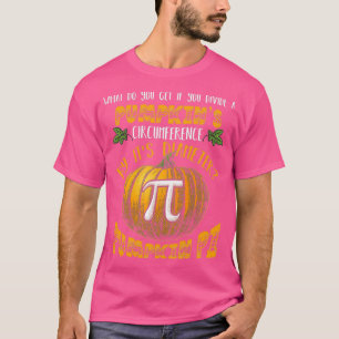 Wiskunde Pun Pumpkin Pi Funny Halloween Costume T-shirt