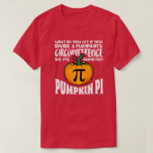 Wiskunde Pun Pumpkin Pi Funny Halloween Costume T-shirt (Design voorkant)
