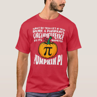 Wiskunde Pun Pumpkin Pi Funny Halloween Costume T-shirt
