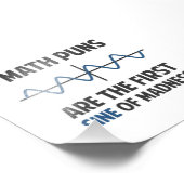 Wiskunde Puns First Sine of Madness Foto Afdruk (Hoek)