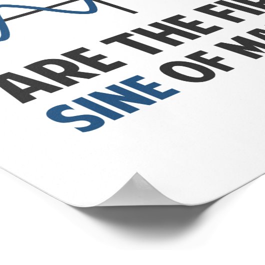 Wiskunde Puns First Sine of Madness Poster (Hoek)