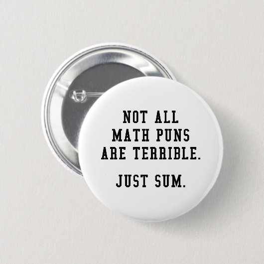 Wiskunde Puns Ronde Button 5,7 Cm (Voorkant /achterkant)
