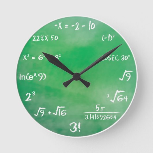 Wiskunde Quiz - Sheldon Cooper Clock Ronde Klok (Voorkant)