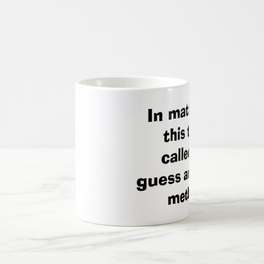 Wiskunde raad en hoop Mok (Center)