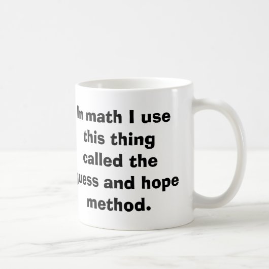 Wiskunde raad en hoop Mok (Rechts)