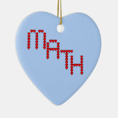 Wiskunde Red Hearts Tekst Keramisch Ornament (Rechts)