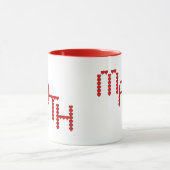 Wiskunde Red Hearts Tekst Mok (Midden)
