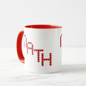 Wiskunde Red Hearts Tekst Mok (Voorkant links)