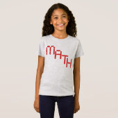 Wiskunde Red Hearts Tekst T-shirt (Voorkant volledig)