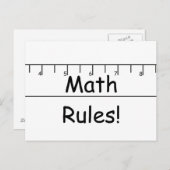Wiskunde regels! briefkaart (Voorkant / Achterkant)