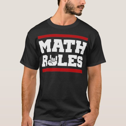 Wiskunde Regels grappig gokken T-shirt (Voorkant)