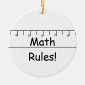 Wiskunde regels! keramisch ornament (Voorkant)