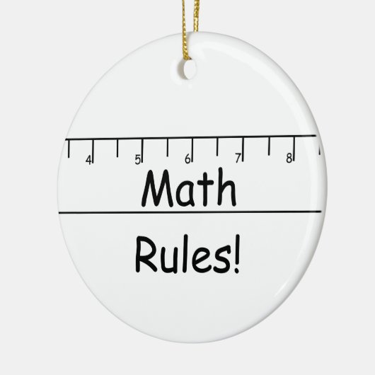 Wiskunde regels! keramisch ornament (Links)