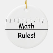 Wiskunde regels! keramisch ornament (Achterkant)