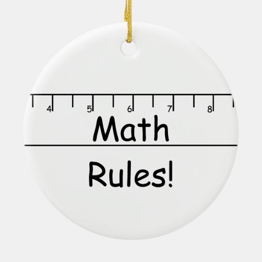 Wiskunde regels! keramisch ornament (Achterkant)