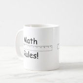 Wiskunde regels! koffiemok (Voorkant links)