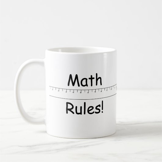 Wiskunde regels! koffiemok (Links)