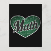 Wiskunde Retro Heart Blackboard Love Briefkaart (Voorkant)