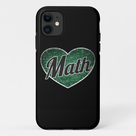 Wiskunde Retro Heart Blackboard Love Case-Mate iPhone Case (Achterkant)