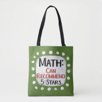 Wiskunde Review 5 sterren Canvas tas