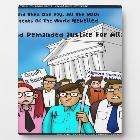 Wiskunde Revolt Funny Gifts T - shirts & Kaarten Fotoplaat (Voorkant)