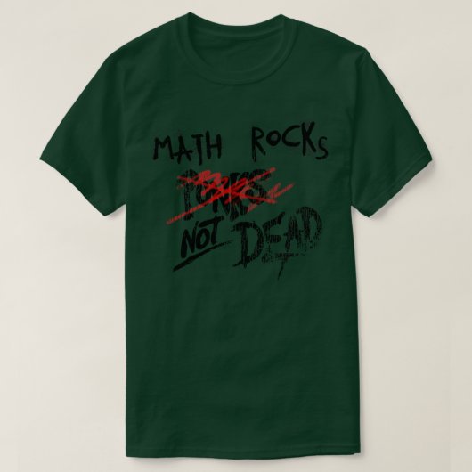 Wiskunde Rock niet dood T-shirt (Design voorkant)