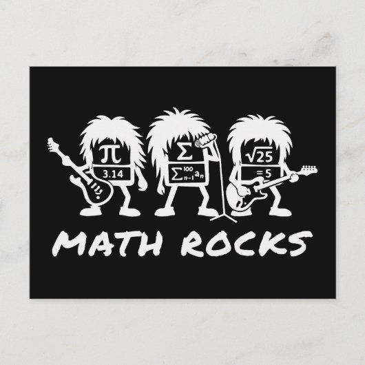 Wiskunde Rocks Academische Rockband Humor Briefkaart (Voorkant)