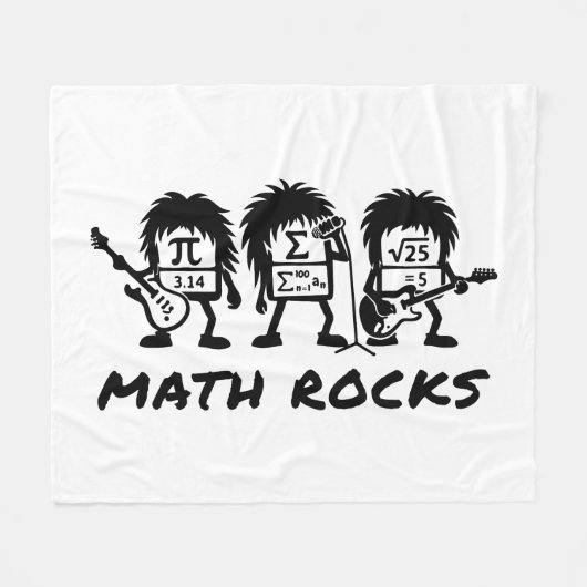 Wiskunde Rocks Academische Rockband Humor Fleece Deken (Voorkant (Horizontaal))