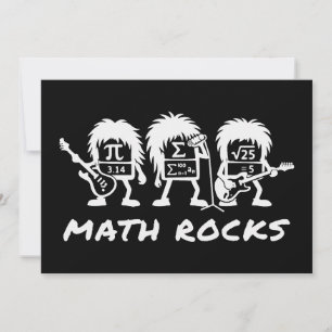 Wiskunde Rocks Academische Rockband Humor Kaart