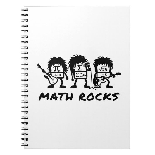 Wiskunde Rocks Academische Rockband Humor Notitieboek (Voorkant)