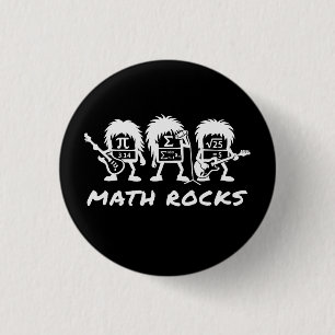 Wiskunde Rocks Academische Rockband Humor Ronde Button 3,2 Cm