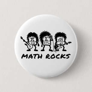 Wiskunde Rocks Academische Rockband Humor Ronde Button 5,7 Cm