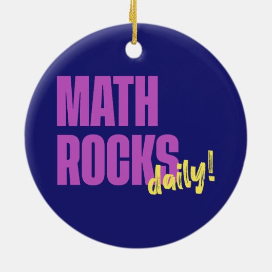Wiskunde Rocks Daily Keramisch Ornament (Achterkant)