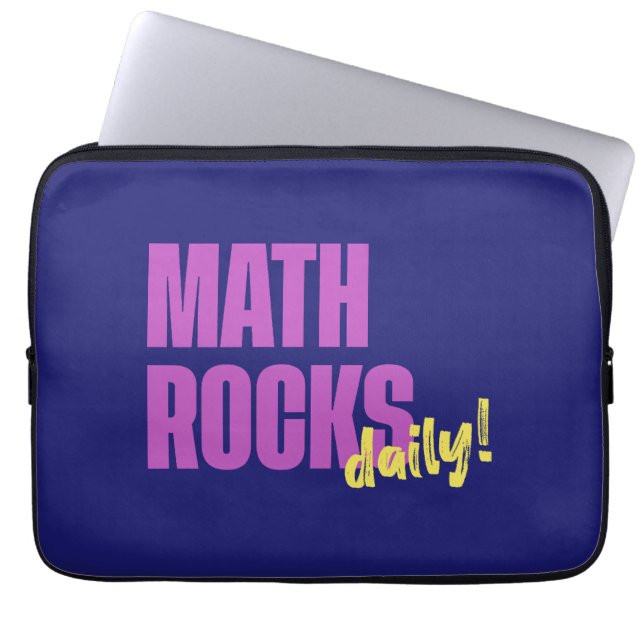 Wiskunde Rocks Daily Laptop Sleeve (Voorkant)