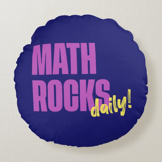 Wiskunde Rocks Daily! Modern Rond Kussen (Voorkant)
