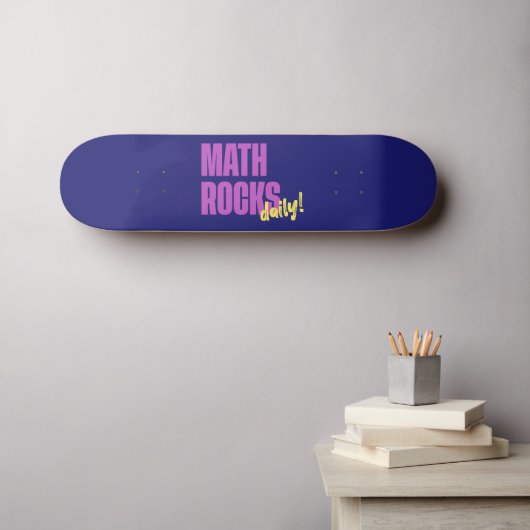 Wiskunde Rocks Daily Persoonlijk Skateboard (Muurkunst (Horizontaal))