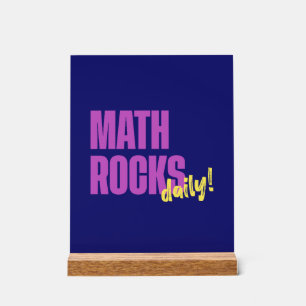 Wiskunde Rocks Daily Teacher Acryl Bord