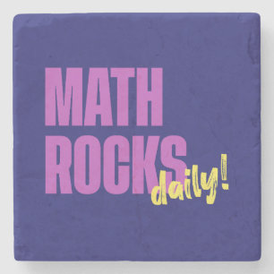 Wiskunde Rocks Daily Teacher Stenen Onderzetter