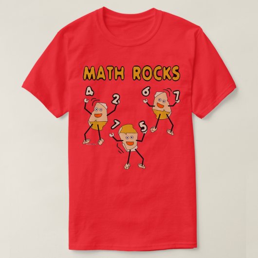 Wiskunde Rocks Funny Mathematics T-shirt (Design voorkant)