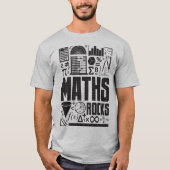Wiskunde Rocks Mathematics Geek Nerd Slogan T-Shir T-shirt (Voorkant)