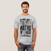 Wiskunde Rocks Mathematics Geek Nerd Slogan T-Shir T-shirt (Voorkant volledig)