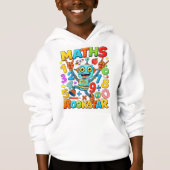 Wiskunde Rockster Cute Rekenmachine Hoodie (Voorkant)