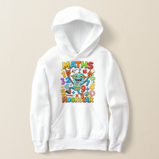 Wiskunde Rockster Cute Rekenmachine Hoodie (Laagn)